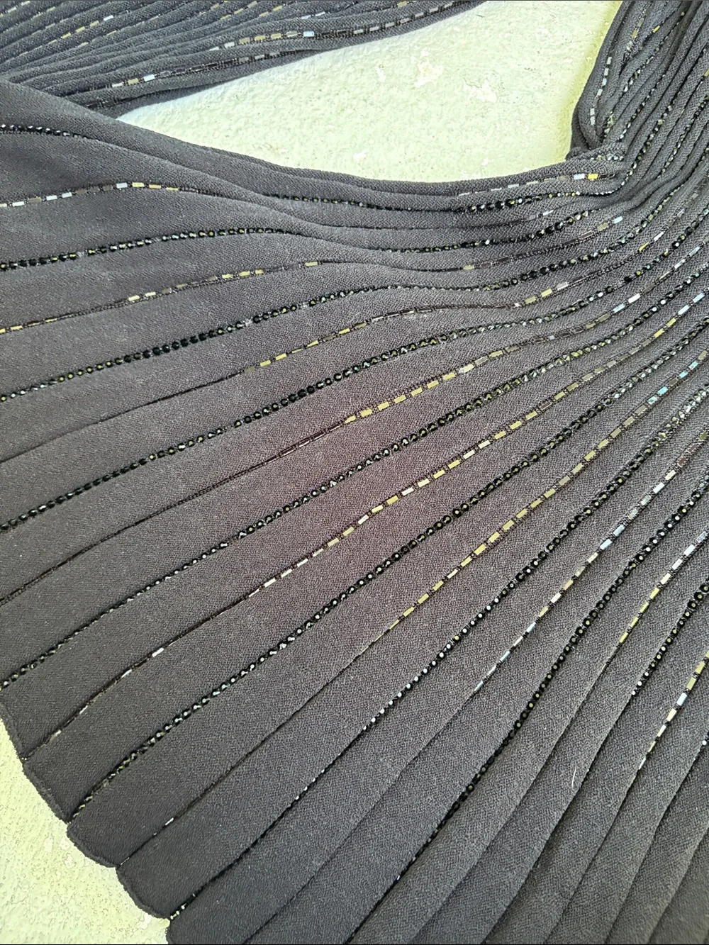 St. John beaded ribbed top